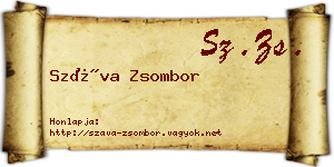 Száva Zsombor névjegykártya