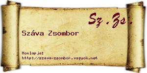 Száva Zsombor névjegykártya